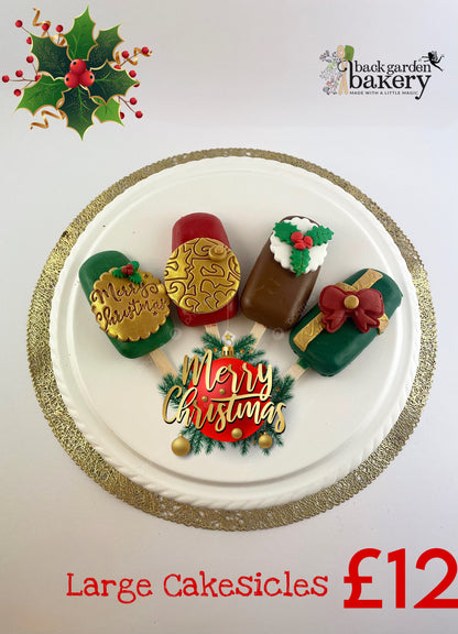 Christmas Cakesicles and Cupcake Boxes